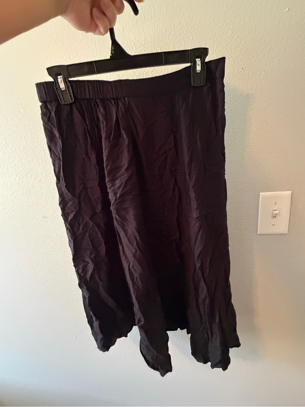 dip Black Maxi Skirt with Elastic Waist